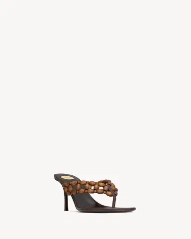 Yves Saint Laurent ZINA sandals in wooden beads | Thumbnail 3