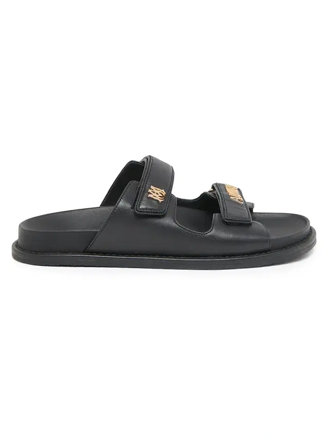 Women's Boardwalk Leather Two-Strap Sandals - Black