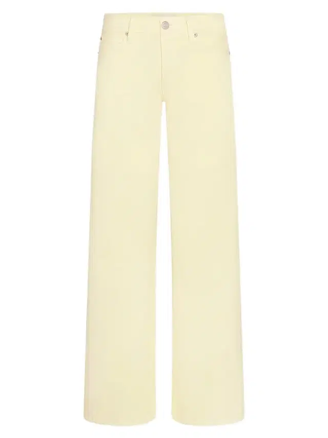 FRAME Women's Amelia Gray x  The Gray Low-Rise Wide-Leg Denim Pants - Limoncello