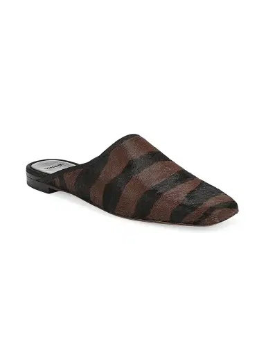 Vince Women's Dakota Zebra-Print Calf Hair Mules - Molton Brown - Size 11 | Thumbnail 2