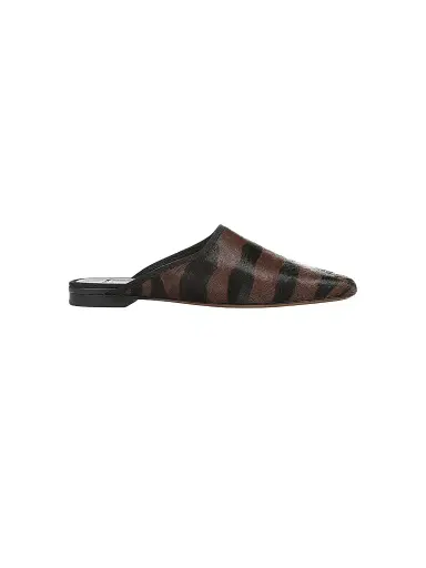 Vince Women's Dakota Zebra-Print Calf Hair Mules - Molton Brown - Size 11 | Thumbnail 1