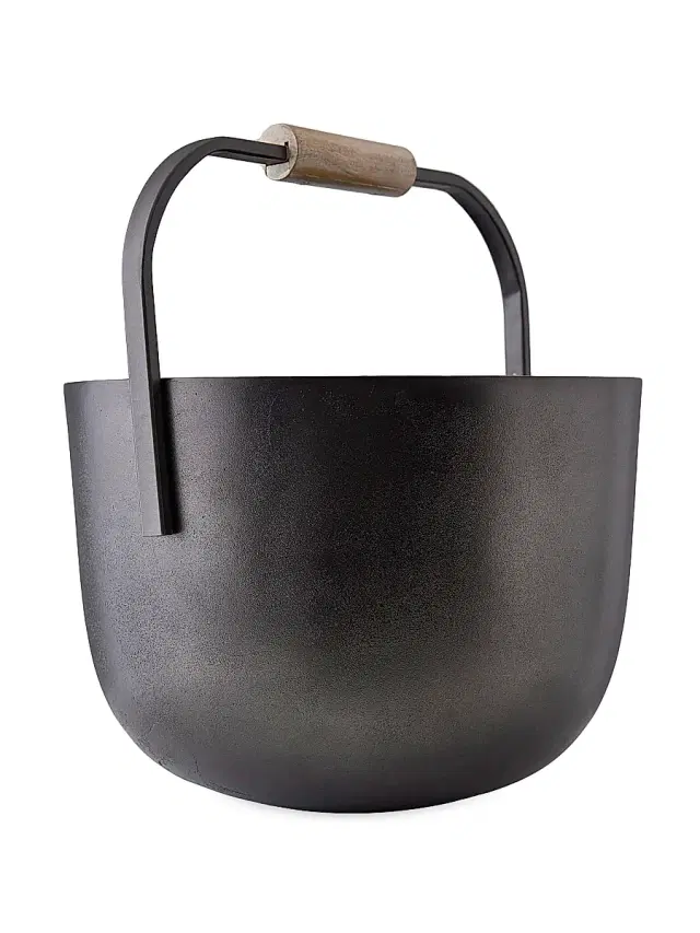 Arteriors Vermeer Firewood Basket - Gray