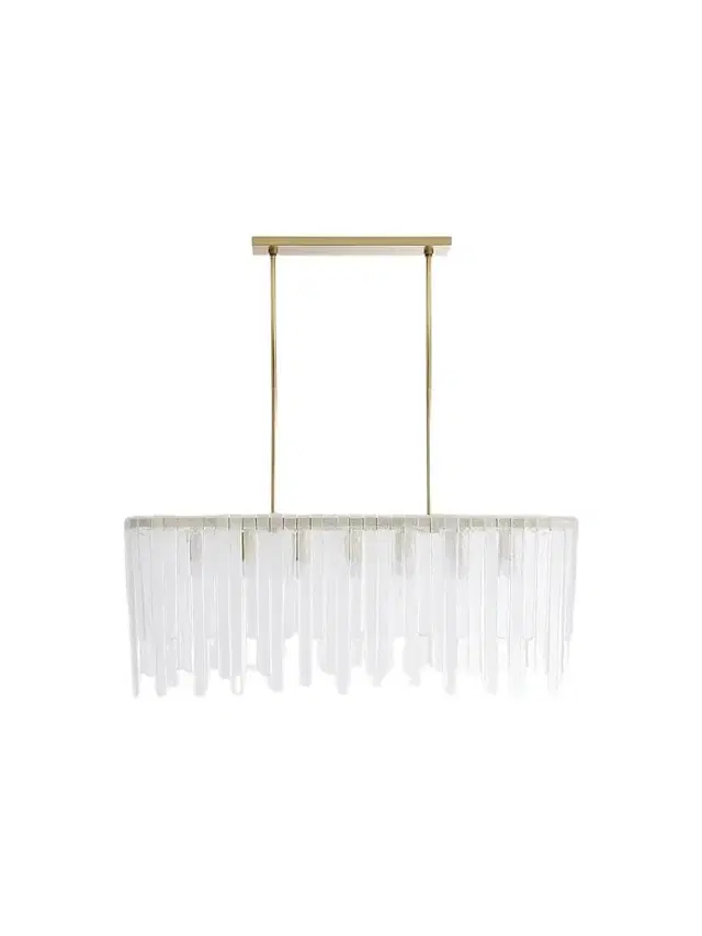 Arteriors Leighton Seedy Glass Chandelier - Clear