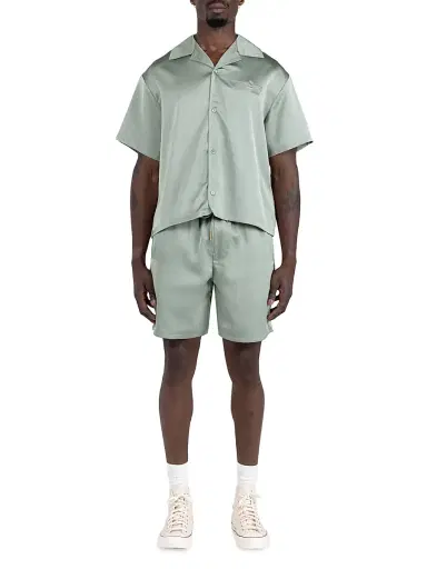 Honor The Gift Men's Logo Satin Camp Shirt | Thumbnail 2