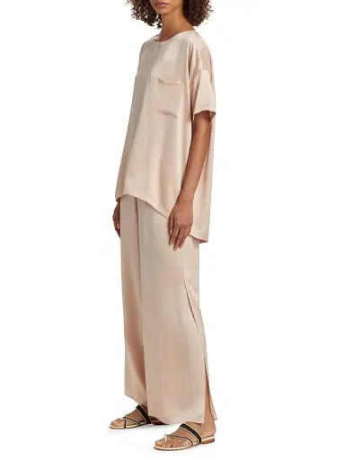 Lunya Women's Washable Silk T-Shirt & Pants Pajamas | Thumbnail 3 Lunya Women's Washable Silk T-Shirt & Pants Pajamas | Thumbnail 3