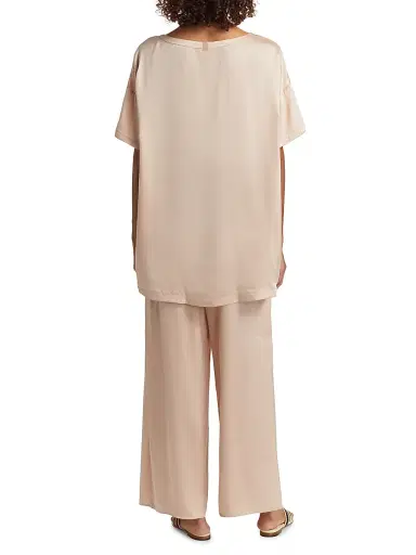 Lunya Women's Washable Silk T-Shirt & Pants Pajamas | Thumbnail 5 Lunya Women's Washable Silk T-Shirt & Pants Pajamas | Thumbnail 5
