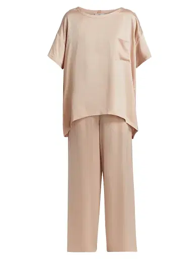 Lunya Women's Washable Silk T-Shirt & Pants Pajamas | Thumbnail 1 Lunya Women's Washable Silk T-Shirt & Pants Pajamas | Thumbnail 1