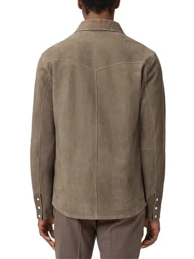 JOHN VARVATOS Men's Sage Suede Shirt Jacket | Thumbnail 5 JOHN VARVATOS Men's Sage Suede Shirt Jacket | Thumbnail 5