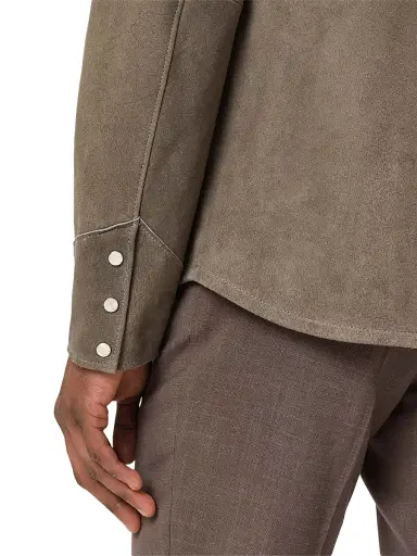 JOHN VARVATOS Men's Sage Suede Shirt Jacket | Thumbnail 7 JOHN VARVATOS Men's Sage Suede Shirt Jacket | Thumbnail 7