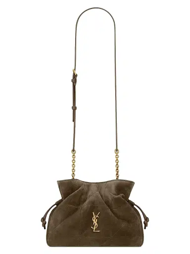 Saint Laurent Women's Jamie Shoulder Bag in Suede Leather - Light Musk | Thumbnail 1 Saint Laurent Women's Jamie Shoulder Bag in Suede Leather - Light Musk | Thumbnail 1