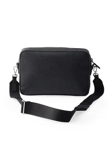 Prada Men's Saffiano Leather Shoulder Bag | Thumbnail 3