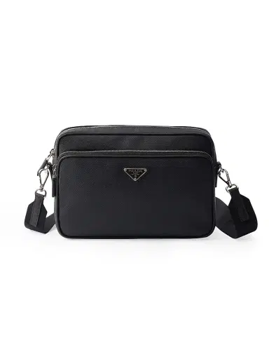 Prada Men's Saffiano Leather Shoulder Bag | Thumbnail 1