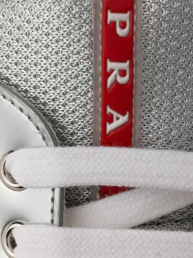 Prada Men's America's Cup Metallic Leather and Bike Fabric Sneakers | Thumbnail 5 Prada Men's America's Cup Metallic Leather and Bike Fabric Sneakers | Thumbnail 5