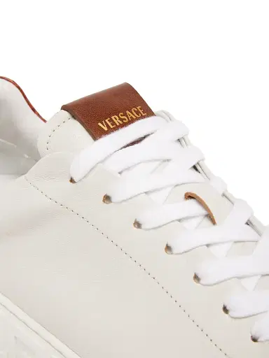 Versace Men's Greca Leather Low-Top Sneakers | Thumbnail 5