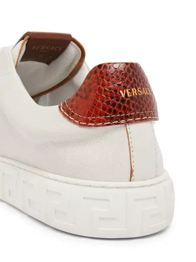 Versace Men's Greca Leather Low-Top Sneakers | Thumbnail 6