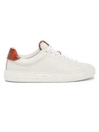 Versace Men's Greca Leather Low-Top Sneakers | Thumbnail 1