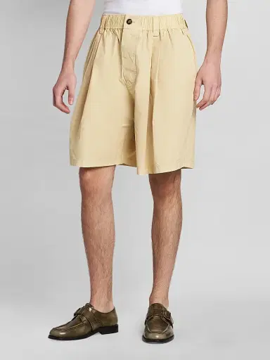 Marni Men's Pleated Cotton Shorts | Thumbnail 4 Marni Men's Pleated Cotton Shorts | Thumbnail 4