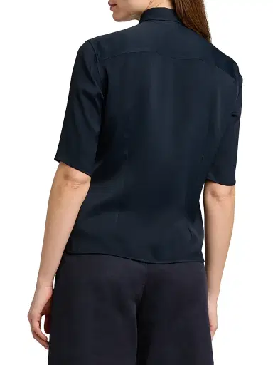 Jil Sander Women's Sable Short-Sleeve Shirt - Midnight - Size 8 | Thumbnail 5 Jil Sander Women's Sable Short-Sleeve Shirt - Midnight - Size 8 | Thumbnail 5