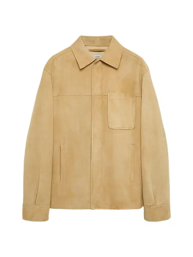 LOEWE Men's Suede Overshirt - Beige