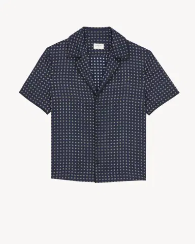 Yves Saint Laurent pajama top in square silk satin | Thumbnail 2