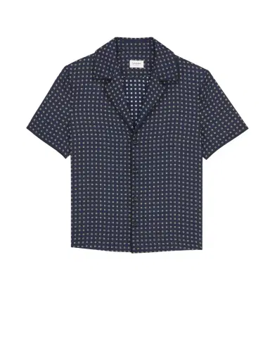 Yves Saint Laurent pajama top in square silk satin | Thumbnail 1
