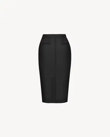 Yves Saint Laurent pencil skirt in nylon | Thumbnail 2