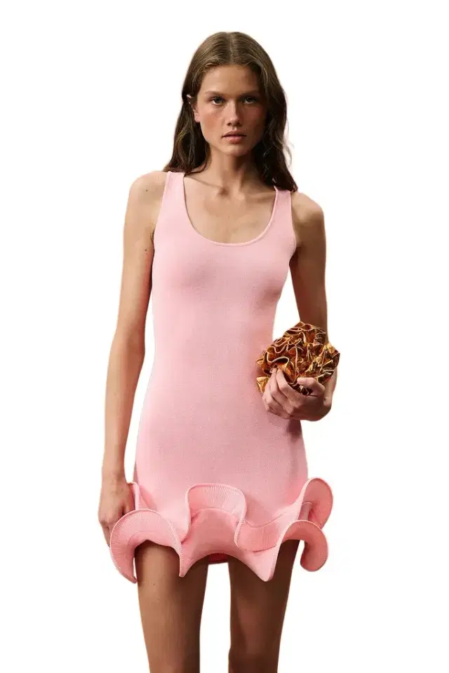 SAME for FWRD Double Ruffle Mini Dress