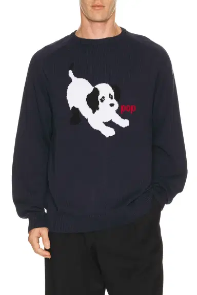 Pop Trading Company Knitted Joy Crew Neck | Thumbnail 1