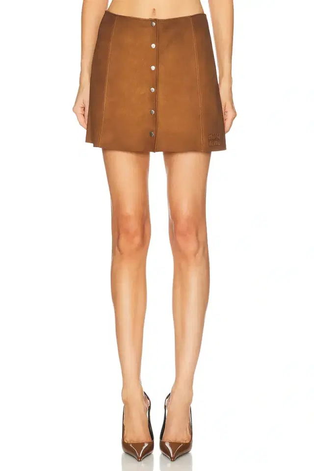 Miu Miu Agnello Scamosciato Skirt