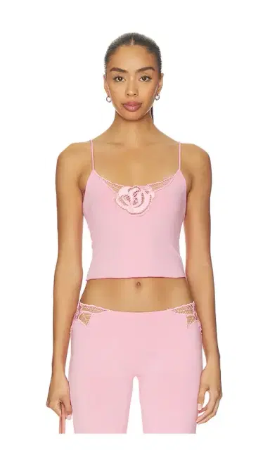 Indah Ruby Solid Tank Top With Embroidered Rose Kerawang Detail | Thumbnail 1 Indah Ruby Solid Tank Top With Embroidered Rose Kerawang Detail | Thumbnail 1