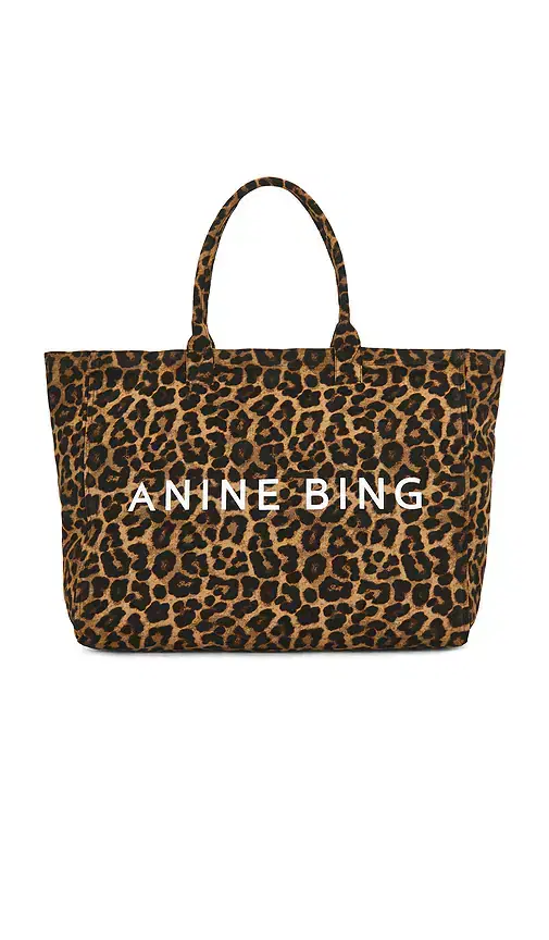 ANINE BING Leo Canvas Tote Bag