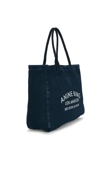Anine Bing Leo Denim Tote Bag | Thumbnail 3 Anine Bing Leo Denim Tote Bag | Thumbnail 3