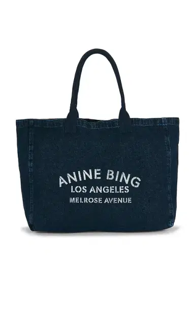 Anine Bing Leo Denim Tote Bag | Thumbnail 1 Anine Bing Leo Denim Tote Bag | Thumbnail 1