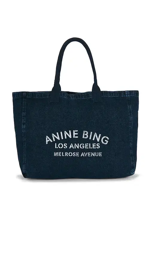 ANINE BING Leo Denim Tote Bag