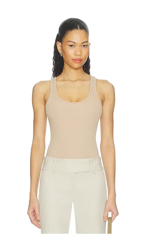L'AGENCE Nica Scoop Neck Tank Bodysuit