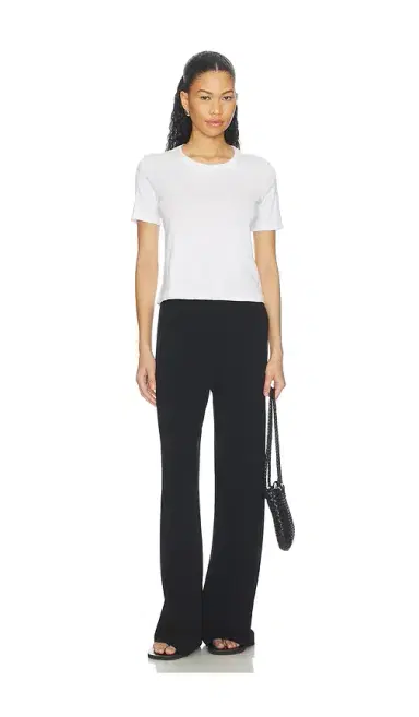 L'Agence Stormy Short Sleeve Crop Crew Neck Tee | Thumbnail 4