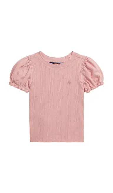 Polo Ralph Lauren Kids Short Sleeve Pointelle Knit Shirt | Thumbnail 1