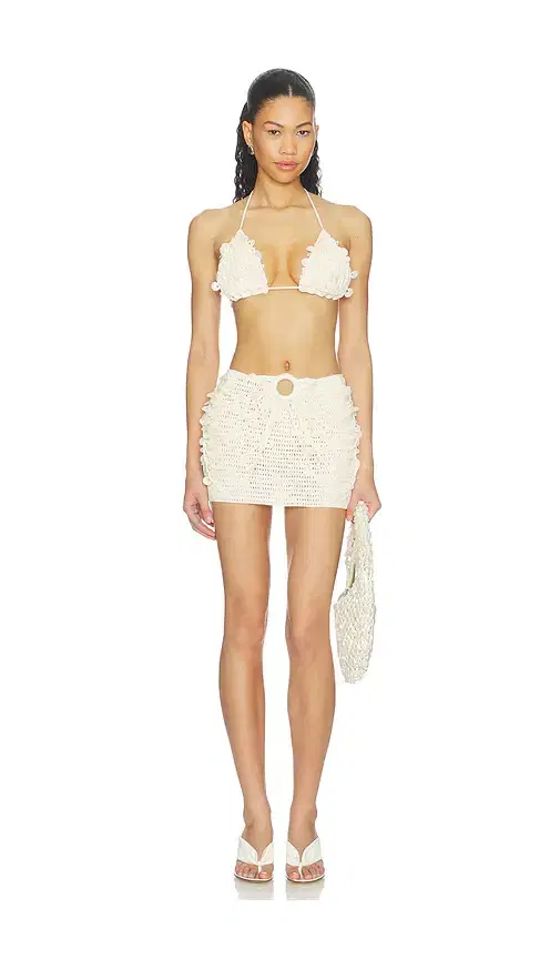 Solenne Crochet Mini Skirt Set