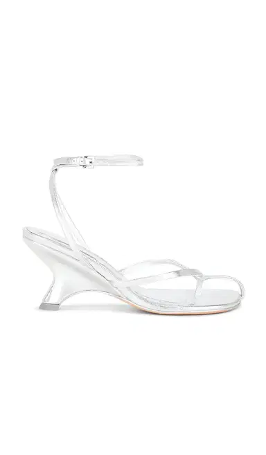 Simkhai Kelsey Metallic Leather Strappy Wedge | Thumbnail 1 Simkhai Kelsey Metallic Leather Strappy Wedge | Thumbnail 1