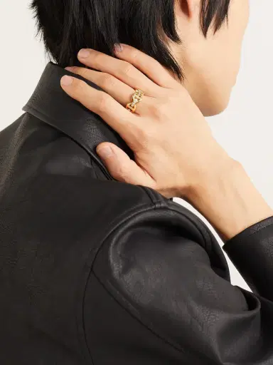 Hoorsenbuhs Dame Tri-Link 18-Karat Gold Diamond Ring - Men | Thumbnail 2 Hoorsenbuhs Dame Tri-Link 18-Karat Gold Diamond Ring - Men | Thumbnail 2