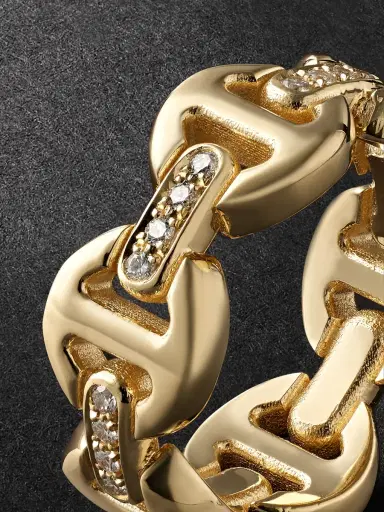 Hoorsenbuhs Dame Tri-Link 18-Karat Gold Diamond Ring - Men | Thumbnail 4 Hoorsenbuhs Dame Tri-Link 18-Karat Gold Diamond Ring - Men | Thumbnail 4