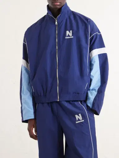Nahmias Logo-Embroidered Striped Nylon Jacket - Men | Thumbnail 3 Nahmias Logo-Embroidered Striped Nylon Jacket - Men | Thumbnail 3