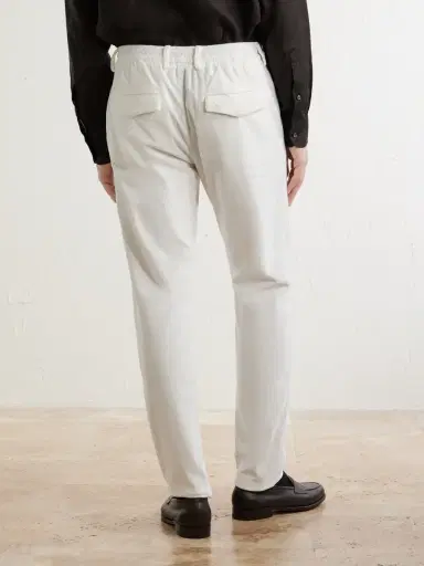 ELEVENTY Straight-Leg Cotton-Blend Corduroy Drawstring Trousers - Men | Thumbnail 4