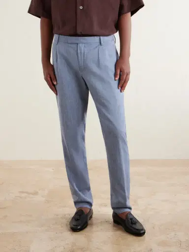 MR P. Straight-Leg Pleated Wool, Silk and Linen-Blend Suit Trousers - Men | Thumbnail 3 MR P. Straight-Leg Pleated Wool, Silk and Linen-Blend Suit Trousers - Men | Thumbnail 3