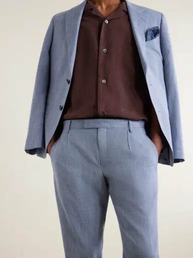 MR P. Straight-Leg Pleated Wool, Silk and Linen-Blend Suit Trousers - Men | Thumbnail 5 MR P. Straight-Leg Pleated Wool, Silk and Linen-Blend Suit Trousers - Men | Thumbnail 5