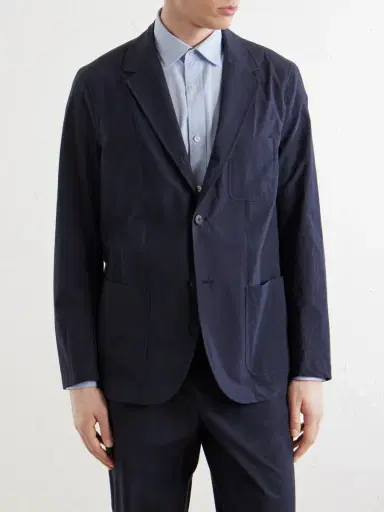 Sunspel Cotton-Poplin Suit Jacket - Men | Thumbnail 3