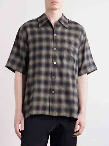 Our Legacy Checked Cotton and Wool-Blend Shirt - Men | Thumbnail 3 Our Legacy Checked Cotton and Wool-Blend Shirt - Men | Thumbnail 3