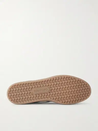 Tom Ford Archer Leather-Trimmed Suede Sneakers - Men | Thumbnail 3