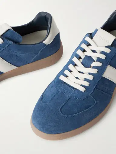 Tom Ford Archer Leather-Trimmed Suede Sneakers - Men | Thumbnail 5