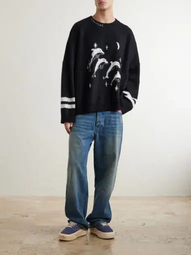 Nahmias Dolphin Dreams Logo-Embroidered Cotton and Wool-Blend Sweater - Men | Thumbnail 2